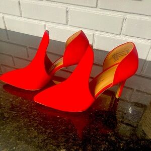 Red suede heels! Never worn